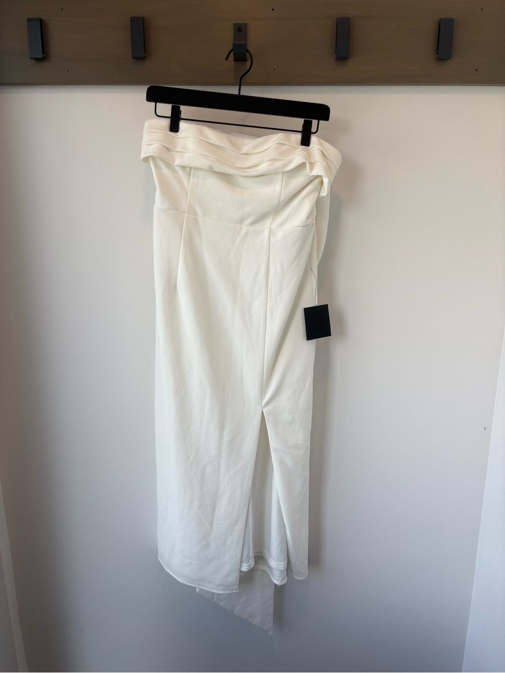 Lulus White Strapless Bow Midi Dress - NWT - Size Large Bridal Event Party - Picture 2 of 12